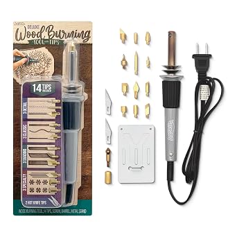 ArtSkills Wood Burning Tool, Wood Burning Kit with Pen, 14 Tool Tips & 2 Hot Knife Tips