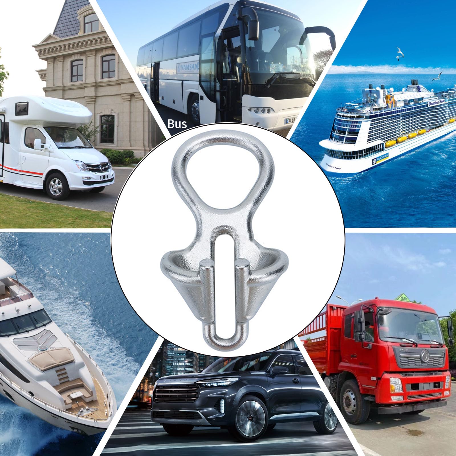 Ancoraggi Catena Blocco Corda Dispositivo di ormeggio per 6-8mm/8-10mm Corda O Ancore Catena Stopper Hardware Marine Accessorio