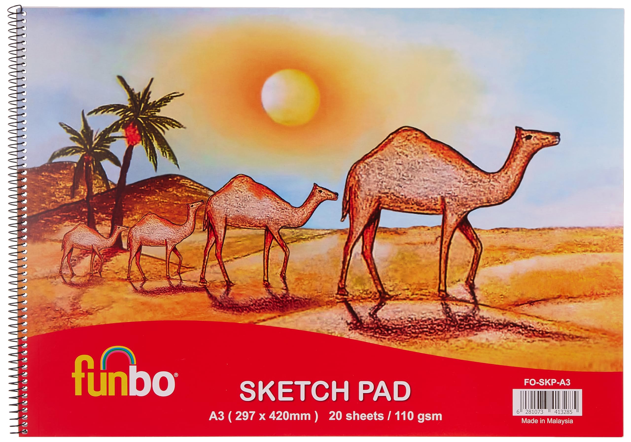 Funbo 110gsm Sketch Pad 20-Sheets, A3 Size