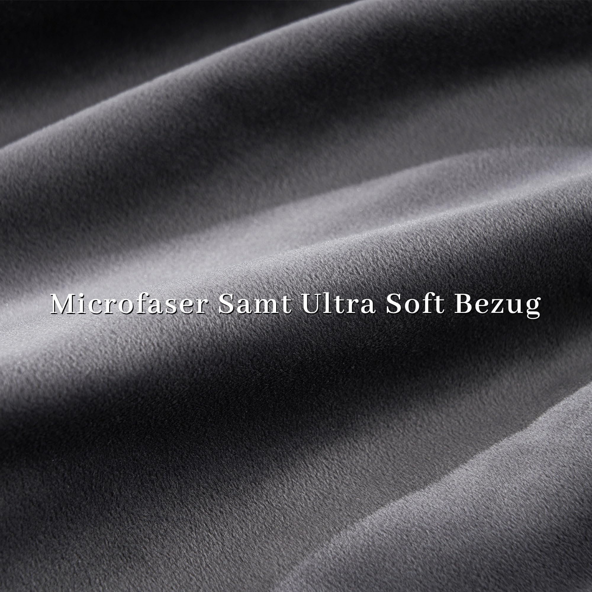 Kasunpul Sitzsack Stuhl Sitzsack Stühle für Erwachsene Riesen Sitzsäcke mit Samtbezug Bean Bag Flauschige Sitzsäcke für Wohnzimmer, Schlafzimmer, Grau, 90 x 90 x 49cm