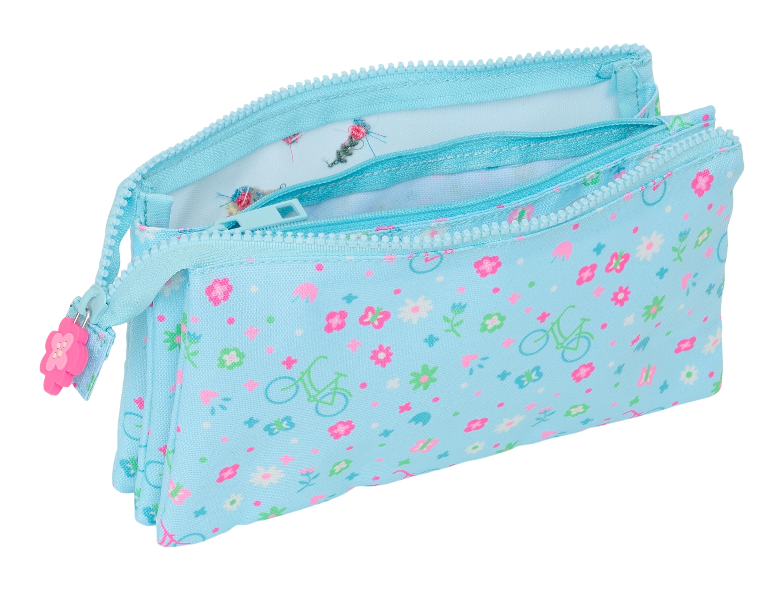 Safta, Triple Pencil Case, Recyclable Fabric, Children's Pencil Case, Child - Image 3