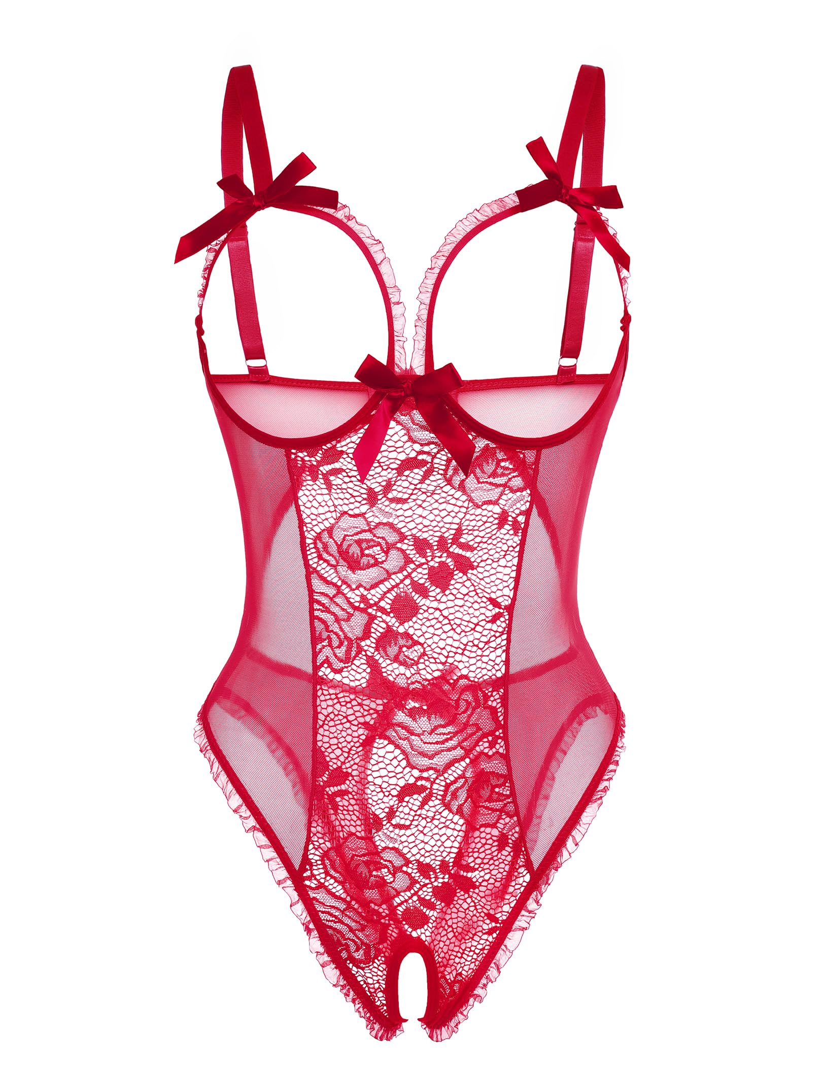 Avidlove Women One Piece Lingerie Sexy Lace Babydoll Mini Bodysuit
