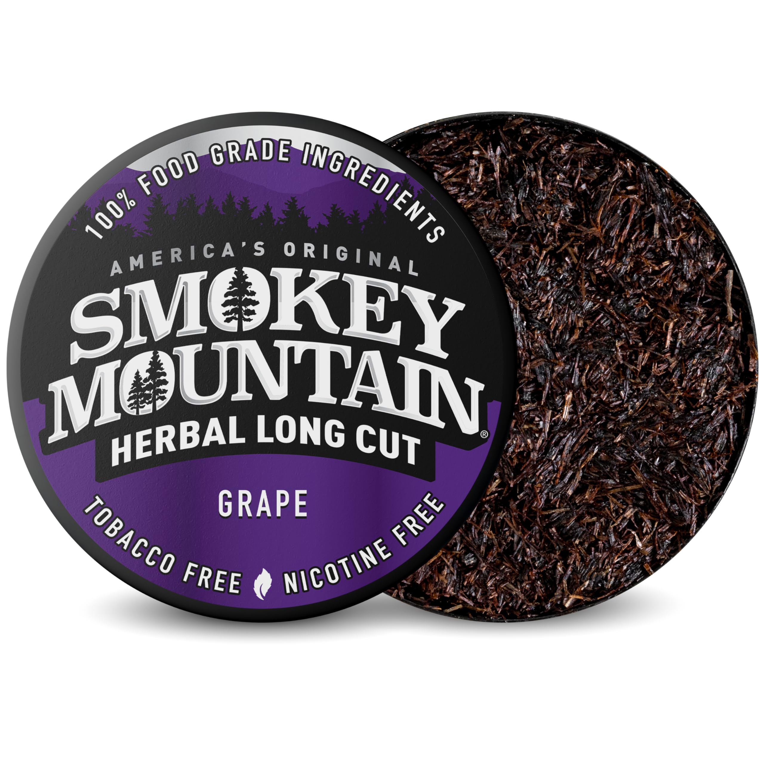 Amazon.com: Smokey Mountain Herbal Long Cut – Grape – 10 Can Box
