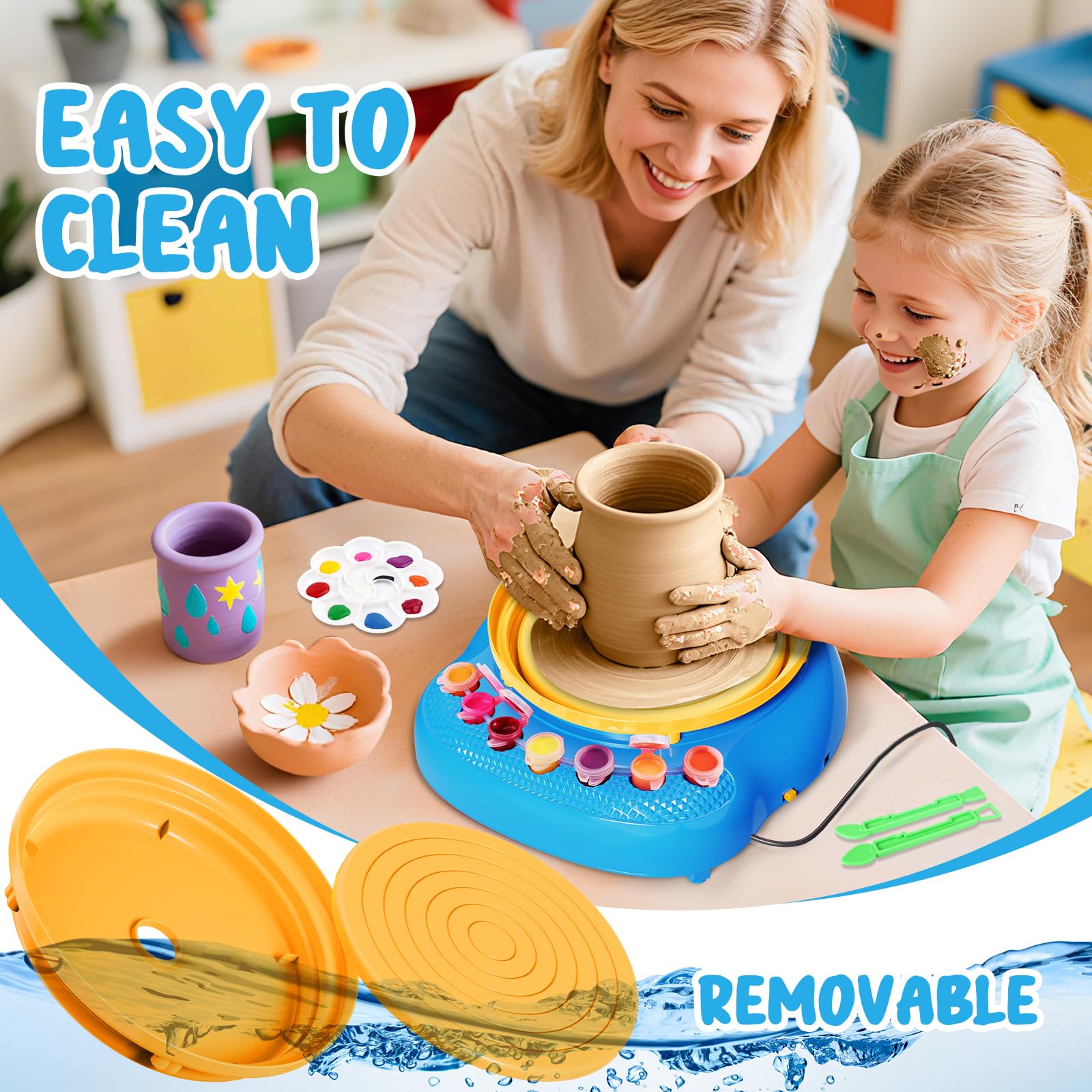 Kids Pottery Wheel Kit - Ages 6-12 -3 Kids Pottery Wheel Kit - Ages 6-12 -3