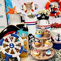 Vista 20 de Soporte de 3 niveles para cupcakes con temática de autos de carreras, decoración de fiesta de cumpleaños, soporte redondo de cartón para cupcakes