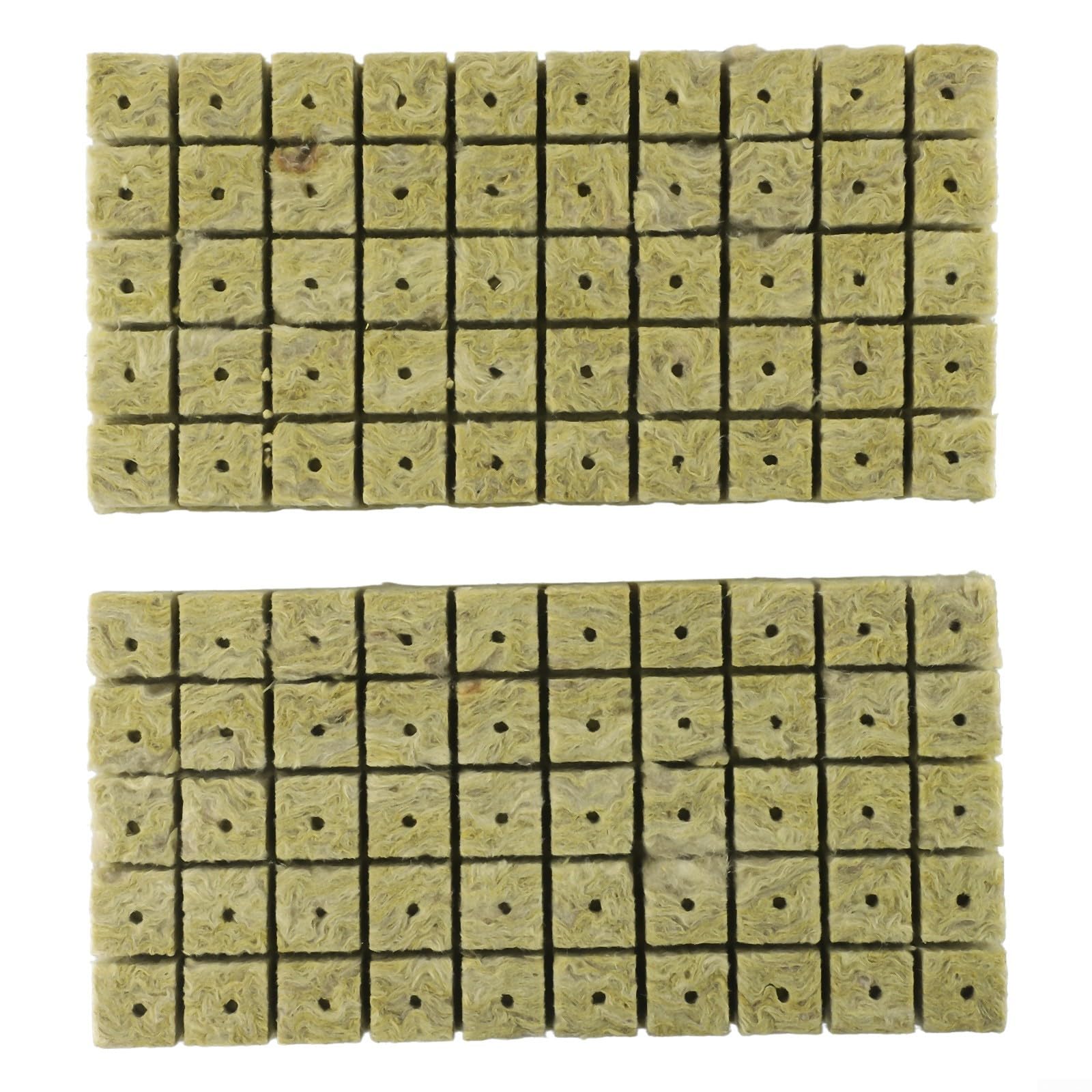 Cubos de lana de roca, cubo de cultivo sin suelo medio para cultivo, para esquejes, clonación, propagación, crecimiento vigoroso (100 piezas)