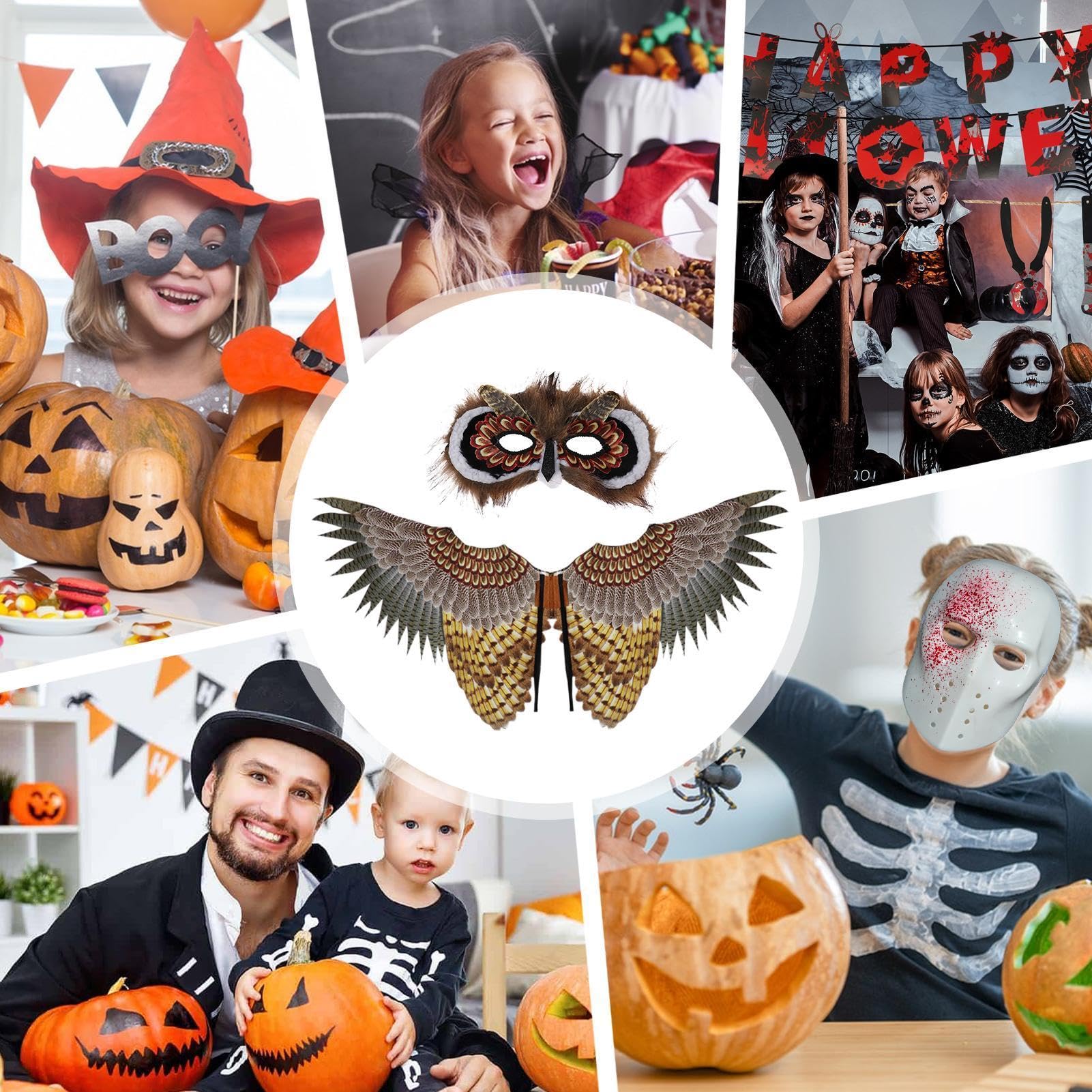 Costume Da Per Bambini Accessorio Costume Halloween Tema | Accessorio Maschera E Da Gufo Per Giochi Di Ruolo, Performance, Carnevale, Cosplay E Feste All'Aperto