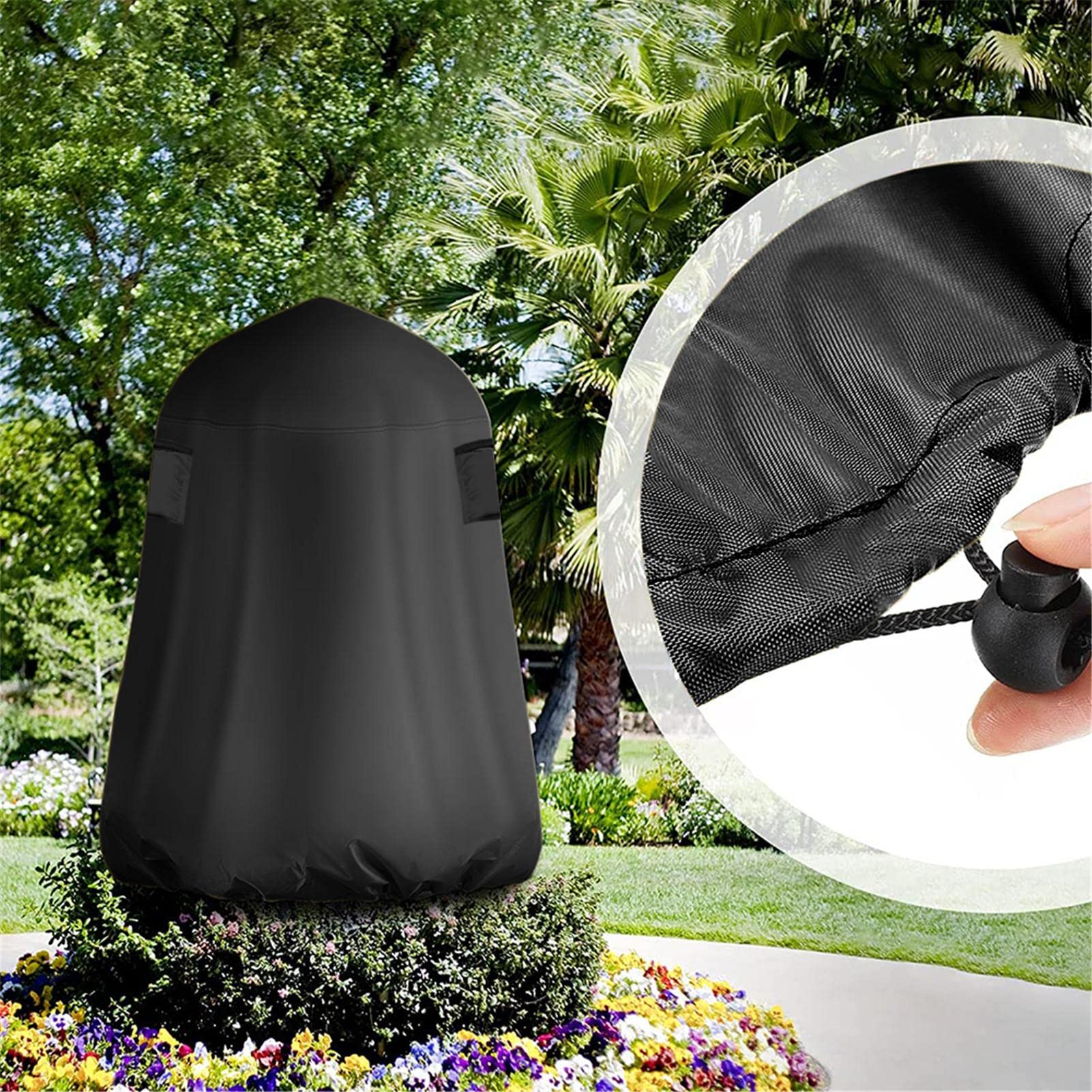 Cubierta para jardín - Cubierta para jardín - 420D al aire libre jardín fuente funda protectora para invierno terraza pozo estatua juegos agua, fuente estatua cubierta
