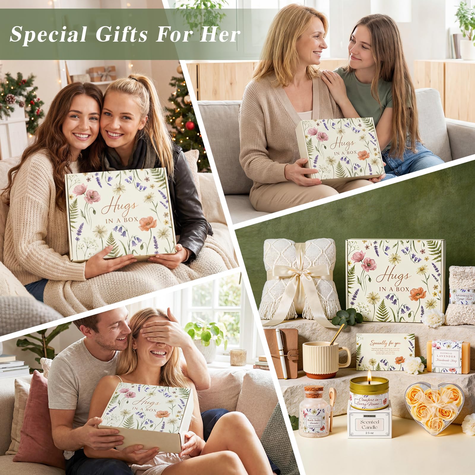GIFTINBOX Mother s Day Gifts for Mom Wife Grandma, Birthday Gifts for Women, Gift Baskets for Women Spa, Self Care Package, Get Well Gift, Thinking of You Relaxing Care Package