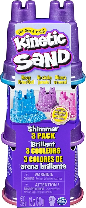 Kinetic Sand Shimmer 3-Pack with Molds
