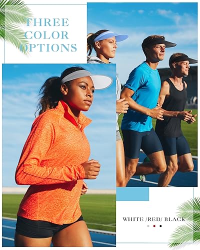 Miniatura 6 de 3 Pcs Sports Sun Visor Hat Cloth Covered Slip on Visor Cotton Womens Visor Cap Golf and Tennis Visor for Women Men Sun Visor