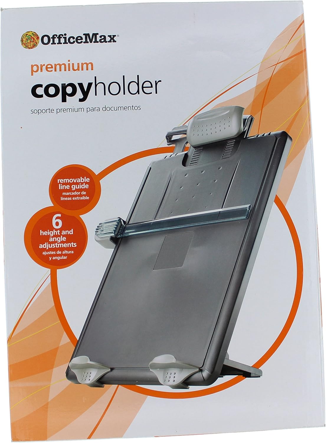 Officemax Premium CopyHolder with 6 Height and Angle Adjustments by