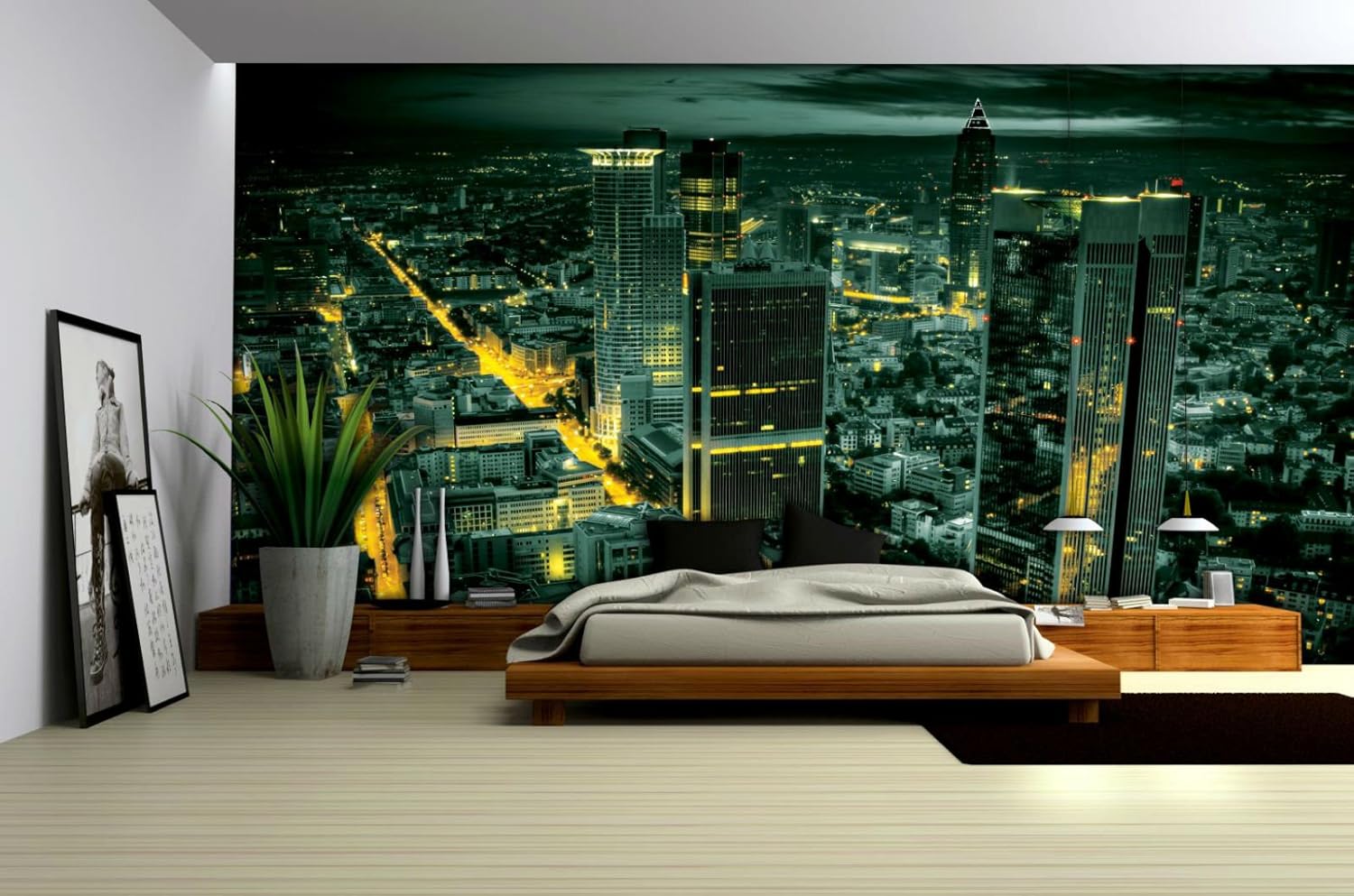 Wallpaper Mural ''SKYLINE CITY'' Fleece Photo Wallpaper