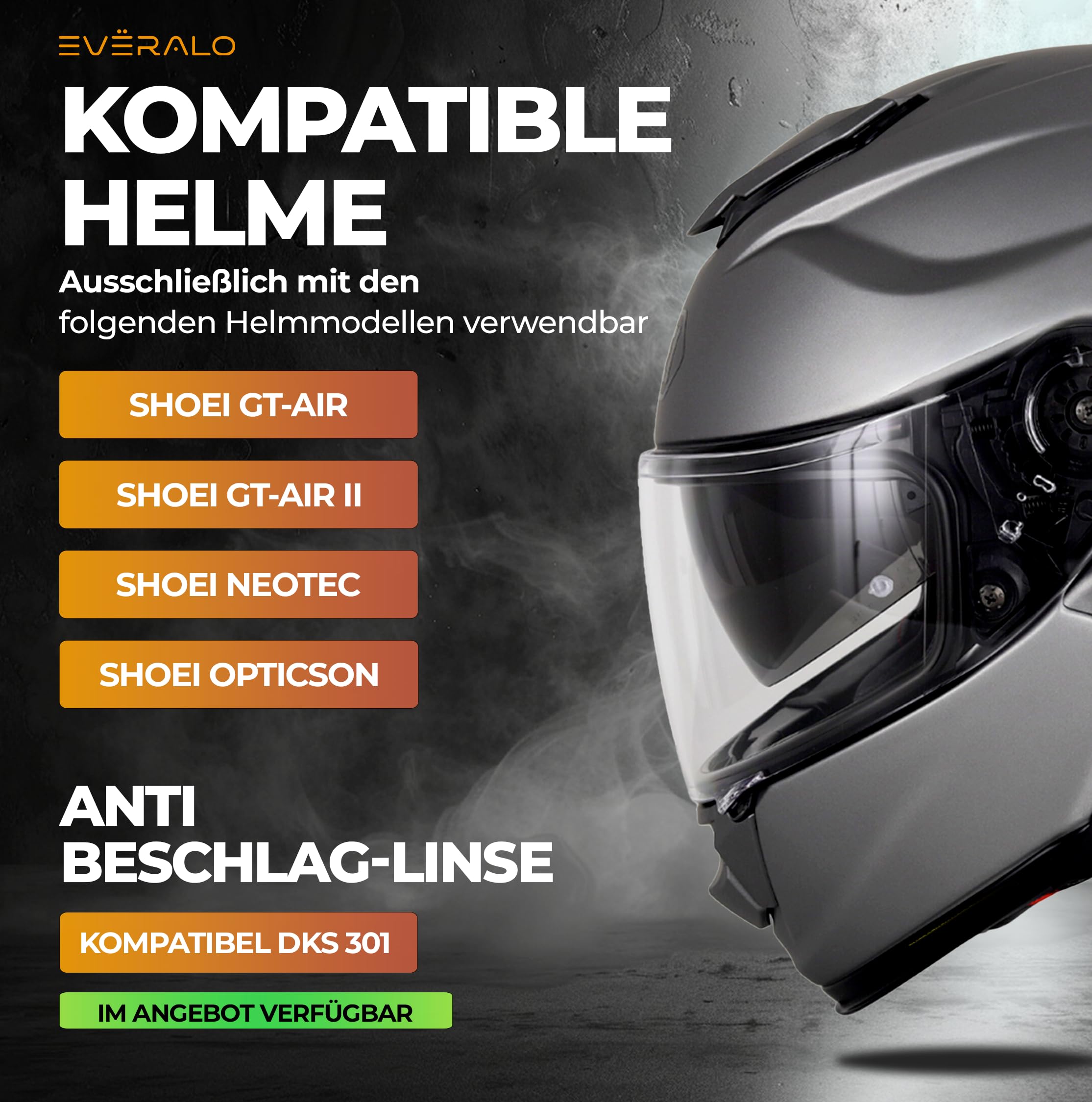 kompatibel mit Visier Shoei Gt Air - Gt Air 2 - Neotec - Opticson - Cns 1 (Transparent)