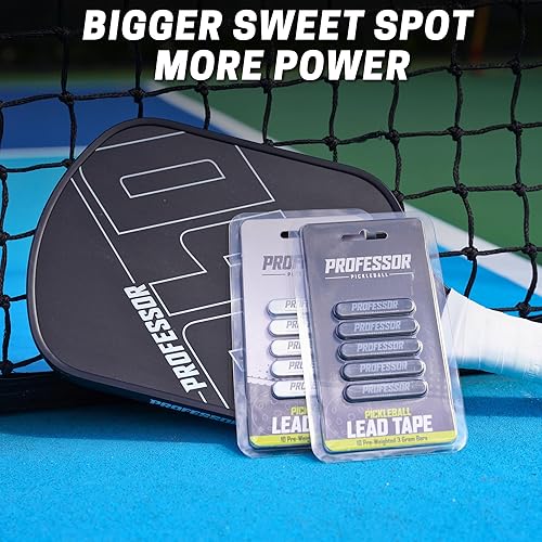 Miniatura 3 de Professor Pickleball Cinta de plomo para paletas de pickleaball, paquete de 10 barras preponderadas de 0.11 onzas (0.11 oz), añade potencia y