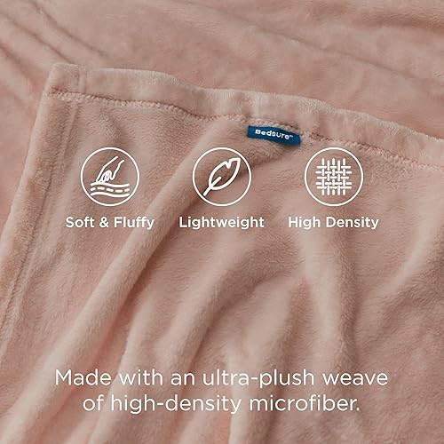 Vista 61 de Bedsure - Manta de vellón, tamaño individual XL, ligera, suave, acogedora, para dormitorio universitario, cama, sofá, viajes y campamento