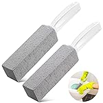 Kadden 2 Pack Toilet Cleaner Hard Water Build up Remover with Ergonomic Handle, Pumice Stone Cleanning Tool Stain Hard Water Ring Cleaner for Toilet, Pool, Bathroom, Sink