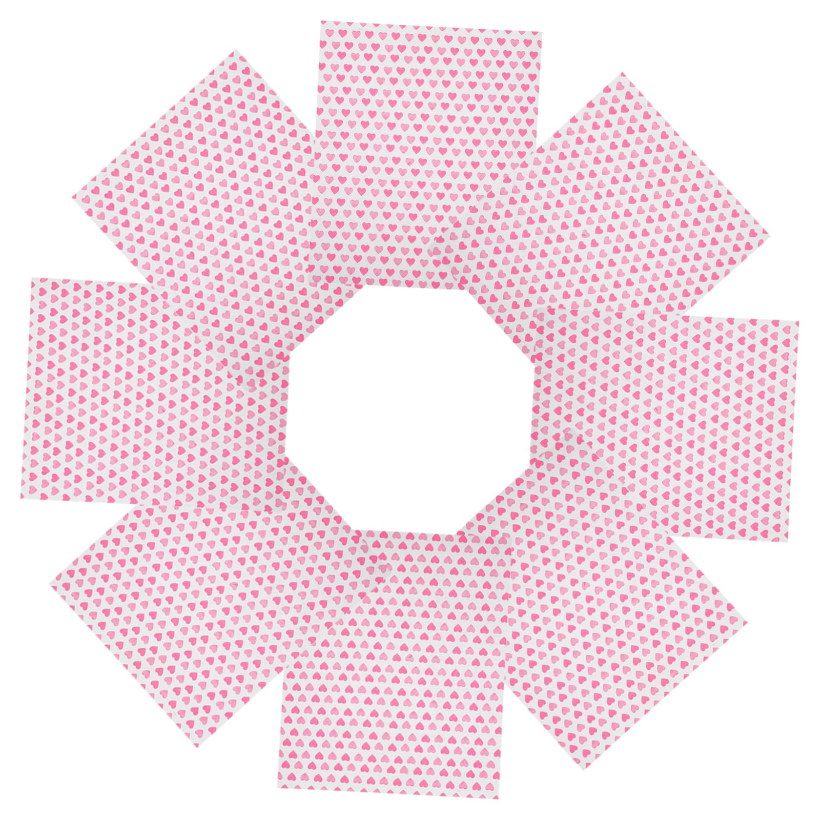 KOMBIUDA 50Pcs Heart Baking Paper Sheets Greaseproof Food Wrapping Paper Oil Absorbing Pastry Sheets for Cakes for Home and Commercial Use Charming Heart Pattern