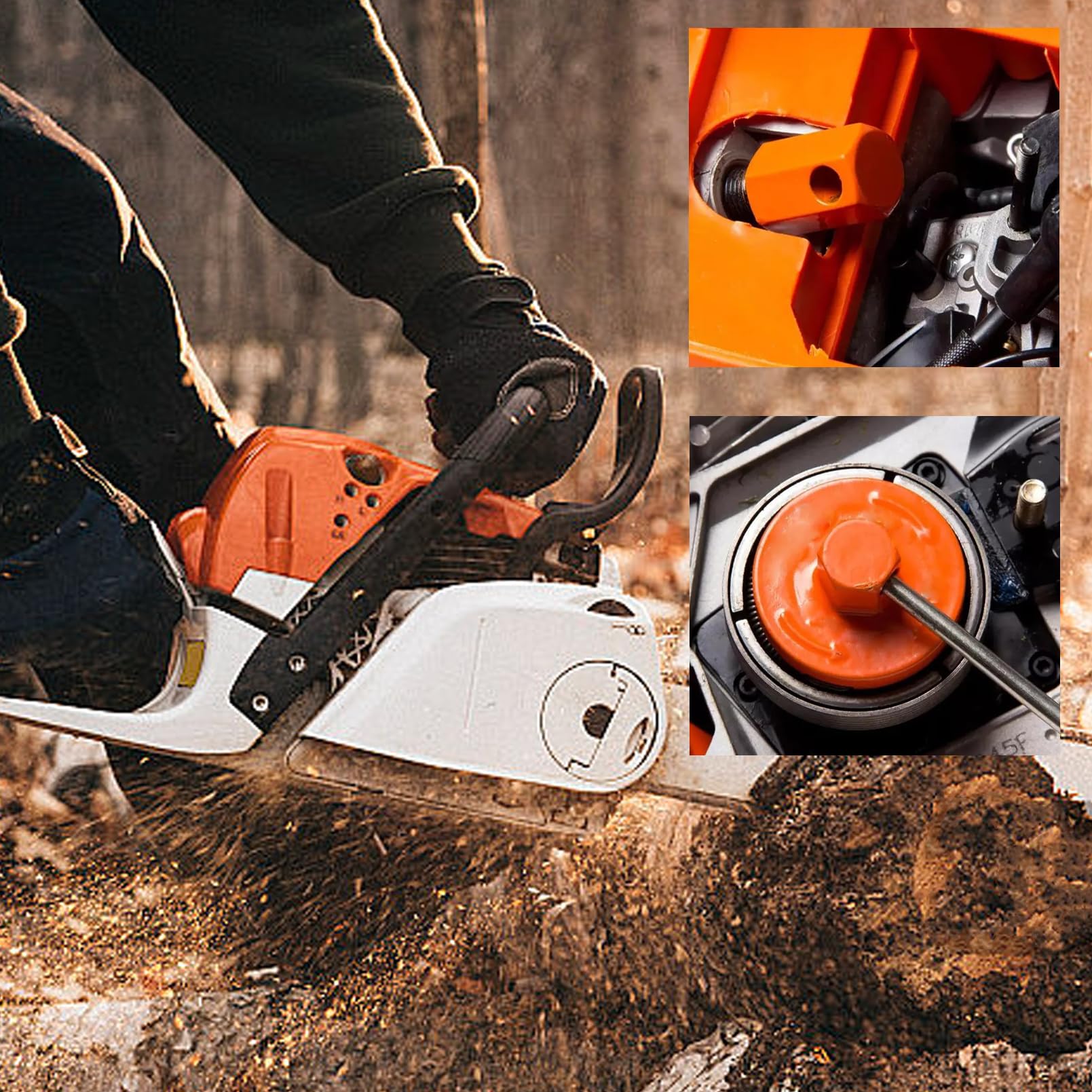 Pistone Arresto Frizione Volano Smontaggio Parte Strumento di Smontaggio per Husqvarna Rancher 340 345 346 350 351 353 445 450 455 460 502 54 16-03 per 45/52/58 Motoseghe a 2 Ciclo