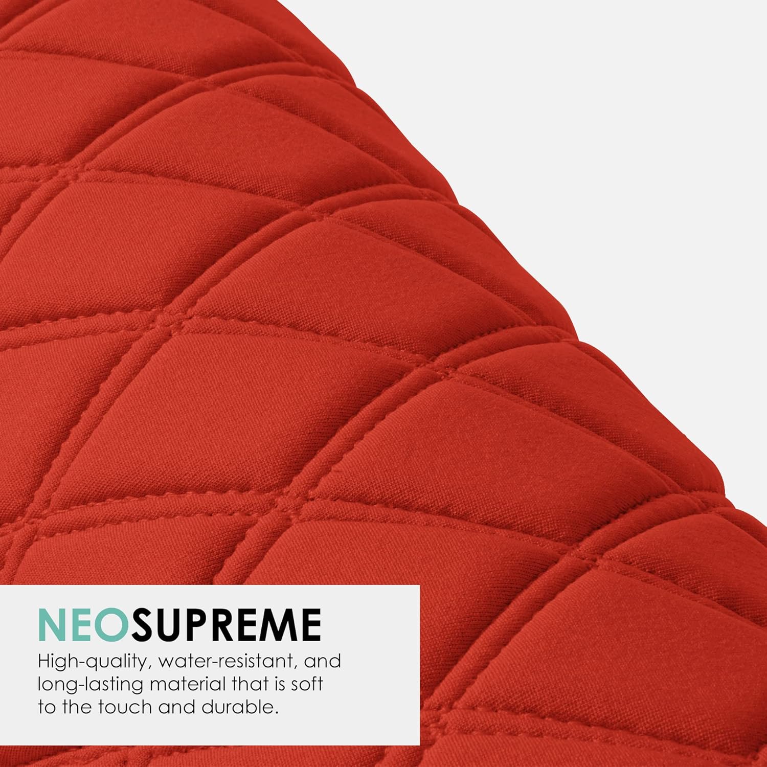 FH Group Custom Fit Car Seat Covers Specifically Made for 2019-2023 Hyundai Santa Fe, Rear Set Solid Red Ultraflex Neoprene Waterproof Automotive Seat Covers, Hyundai Accessories