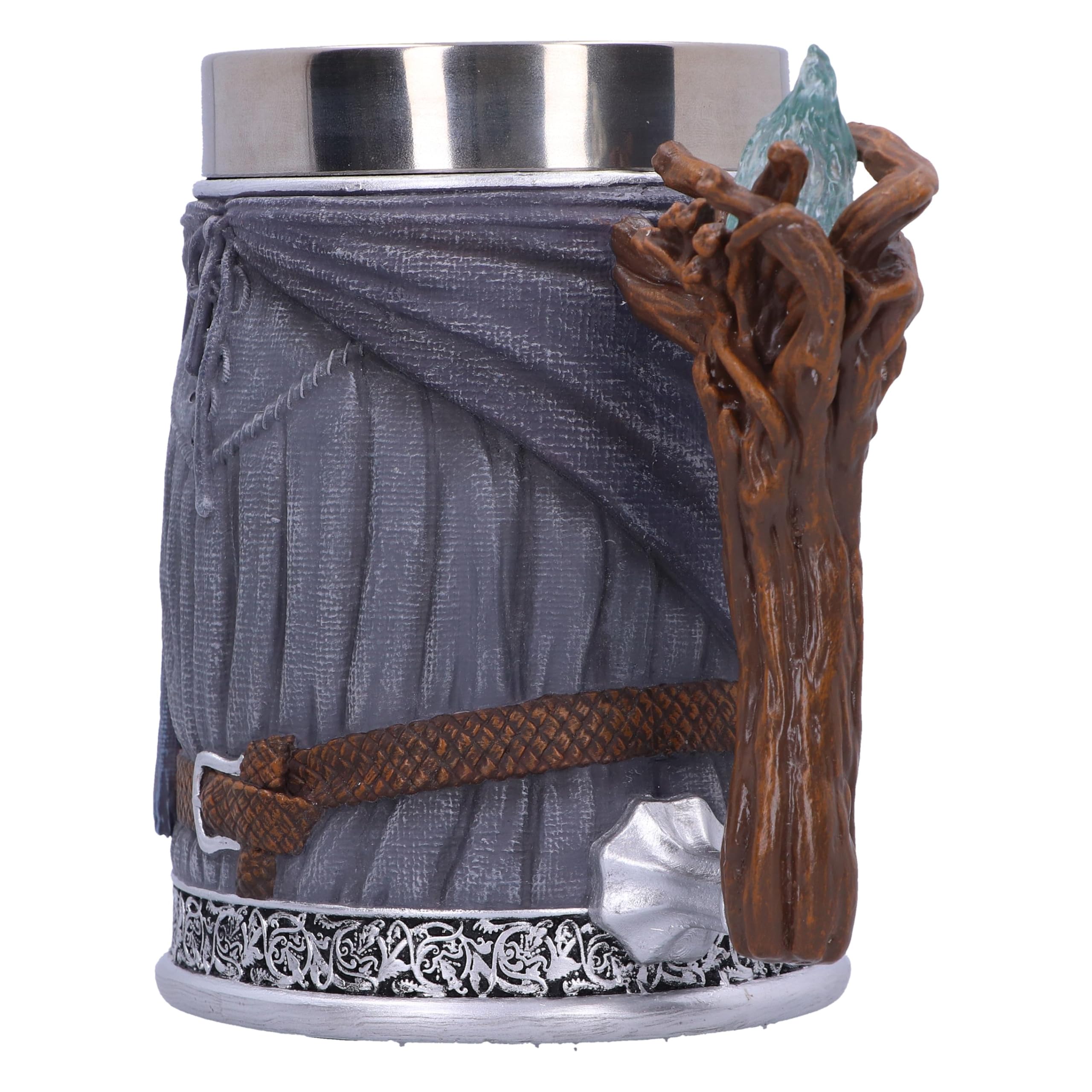 Nemesis Now Chope Gandalf Le Seigneur des Anneaux Gris 15,5 cm, Résine Grise, Produit sous licence officielle Le Seigneur des Anneaux, coulé dans la meilleure résine, habilement peinte à la main