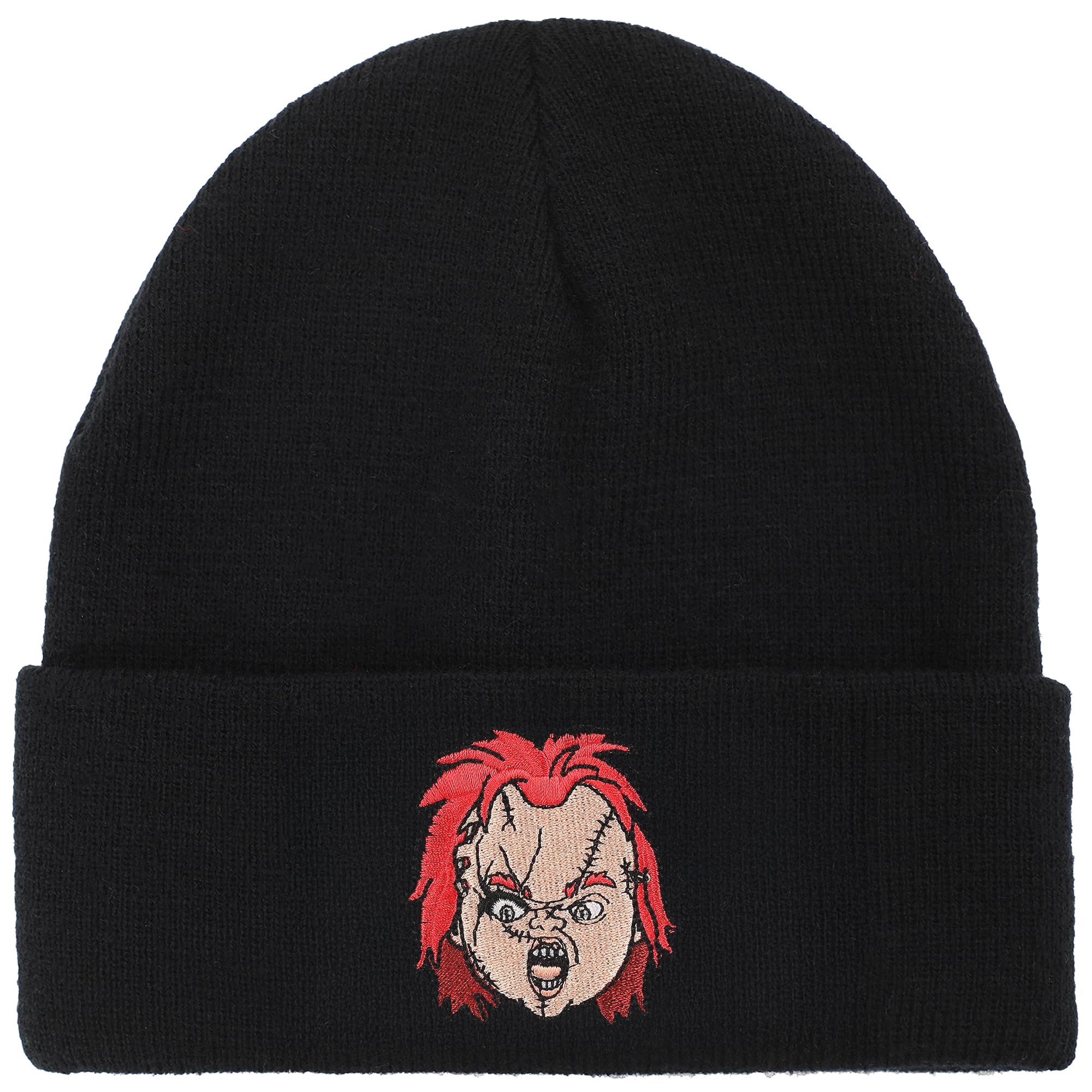 Bioworld Official Chucky Embroidered Cuff Beanie – Child’s Play Horror Movie Knitted Wolly Hat