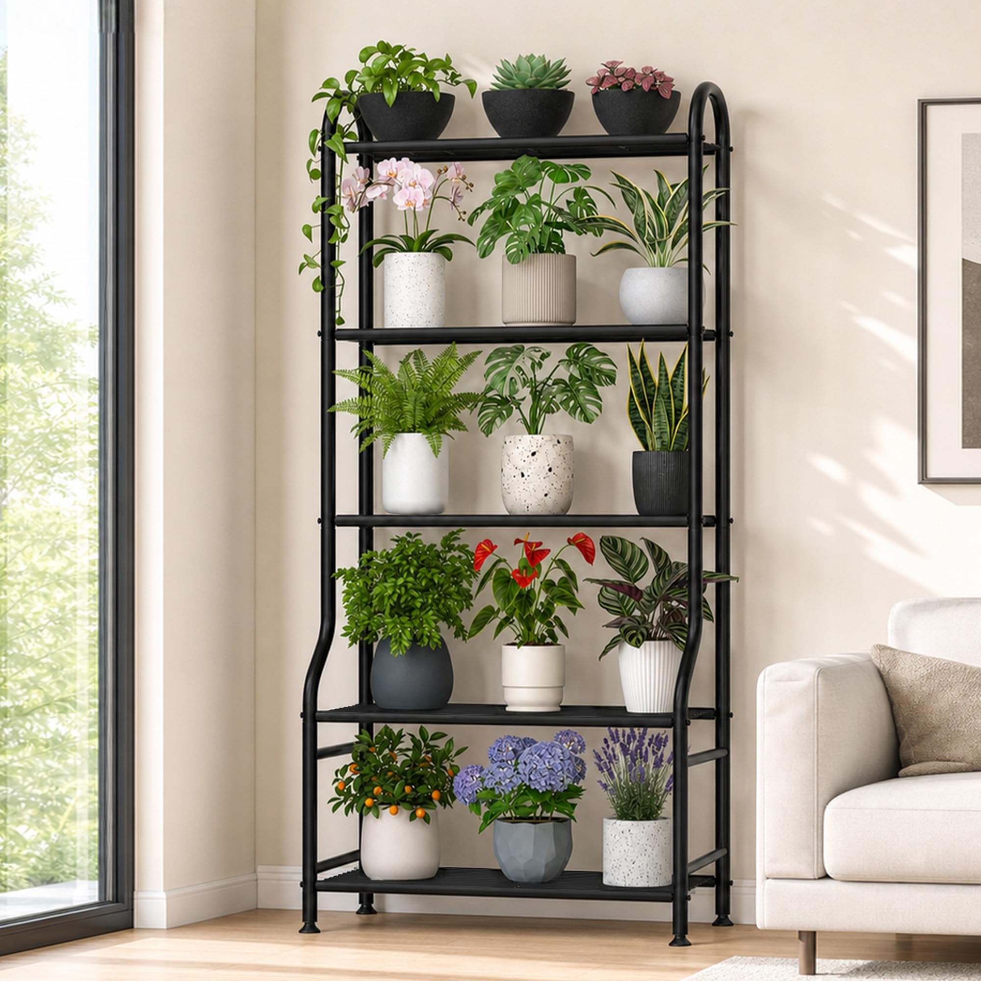 Yutrchey 5-Tier Metal Plant Stand