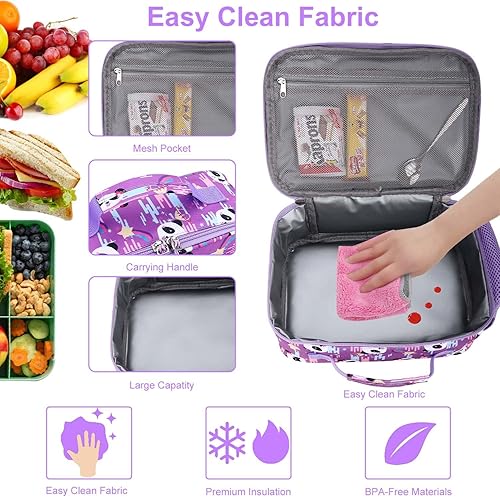 Miniatura 243 de RHCPFOVR Kids Lunch Bag - Insulated Lunch Box for Boys Girls,Washable Lunch Bag and Reusable Toddler Leak-proof Lunchbox for School and Daycare