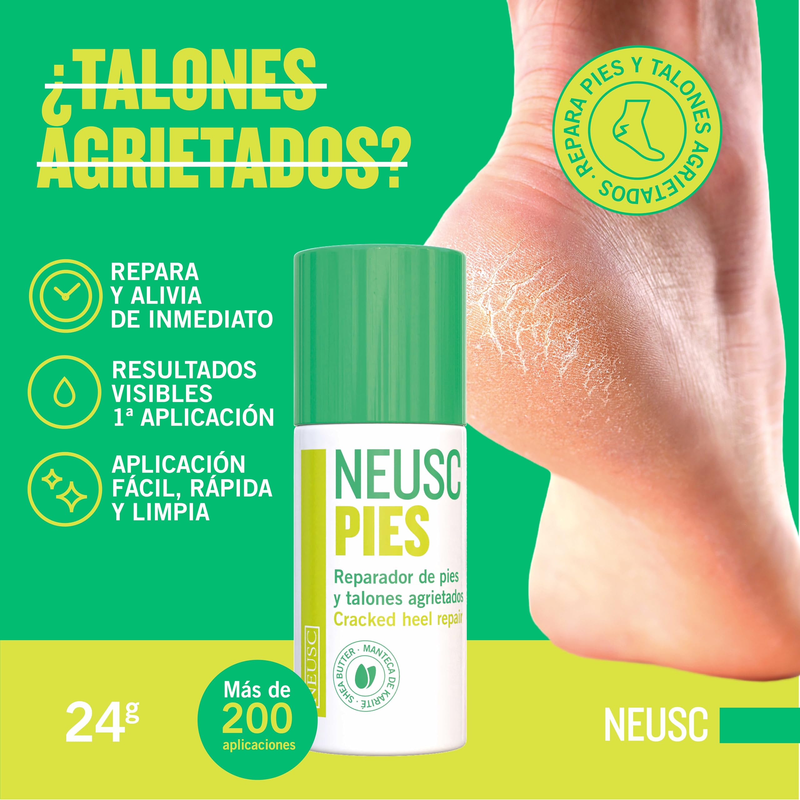 Neusc Pies Stick - Reparador de talones agrietados - Crema sólida en stick — view 3