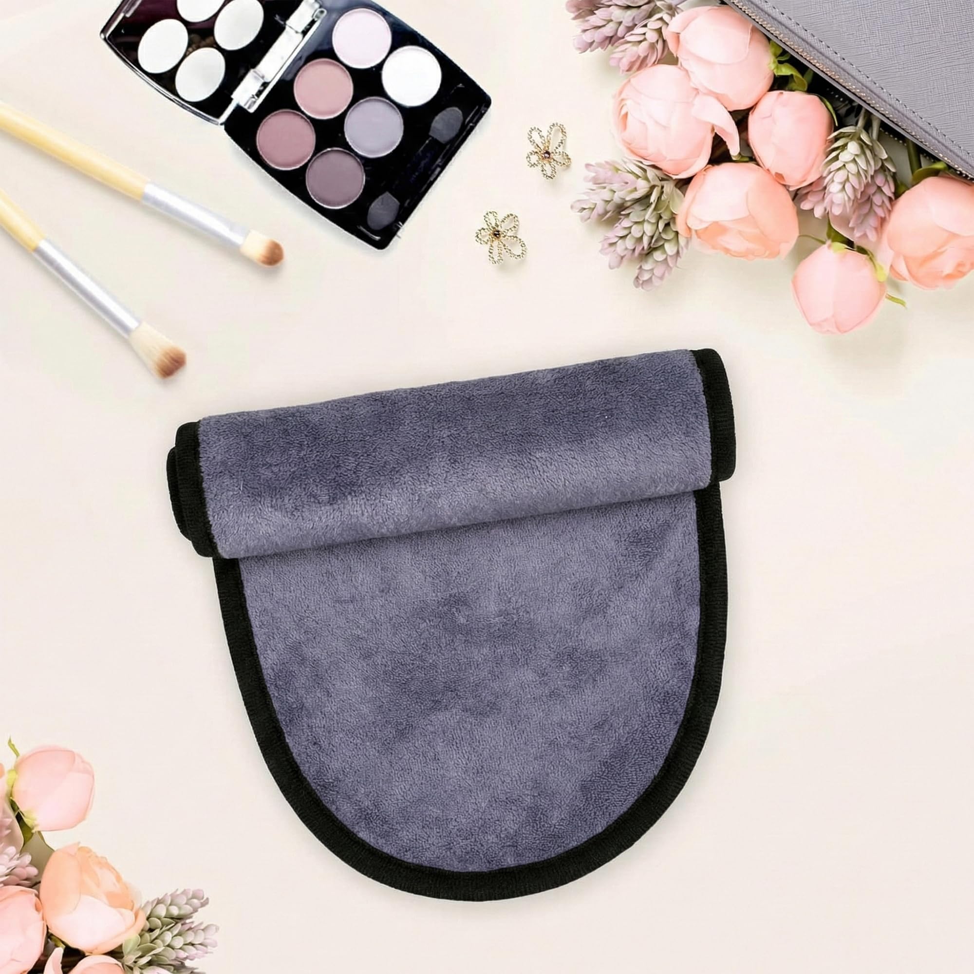 Story@Home Microfiber Face & Hand Towel for Makeup Removal 2 Pc Grey | Korean Skincare Face Towels Use as Gentle Cleanser & Makeup Remover Wipes | Ultra Absorbent Super Soft & Lightweight Quick Drying 4