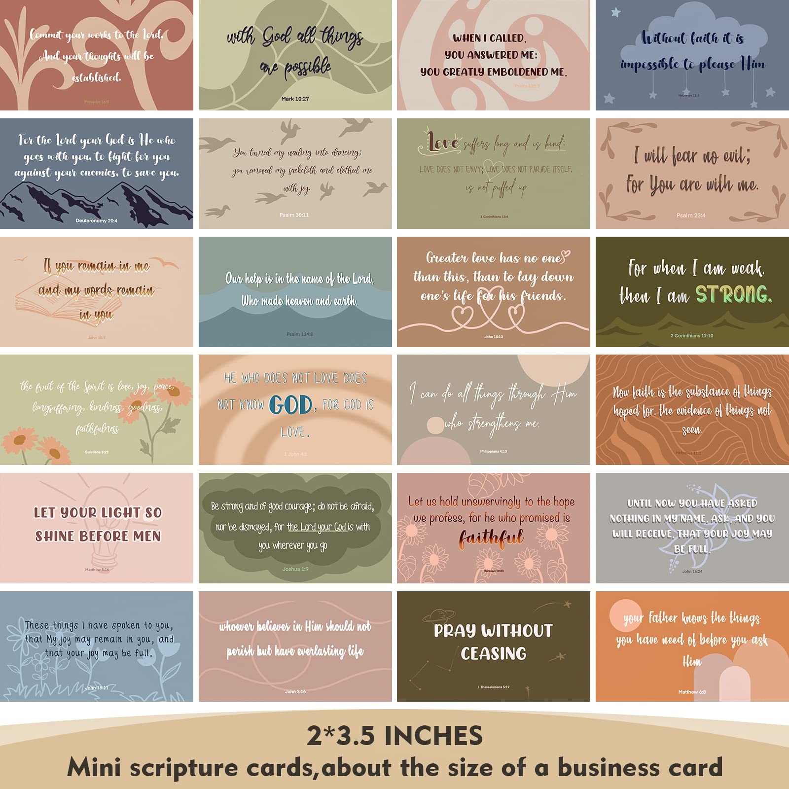 BRYTEFY Lot De 100 Cartes De Versets Bibliques Inspirants