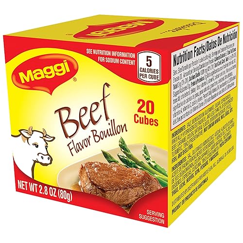 MAGGI Cubos de caldo con sabor a carne de res caja de 28 onzas