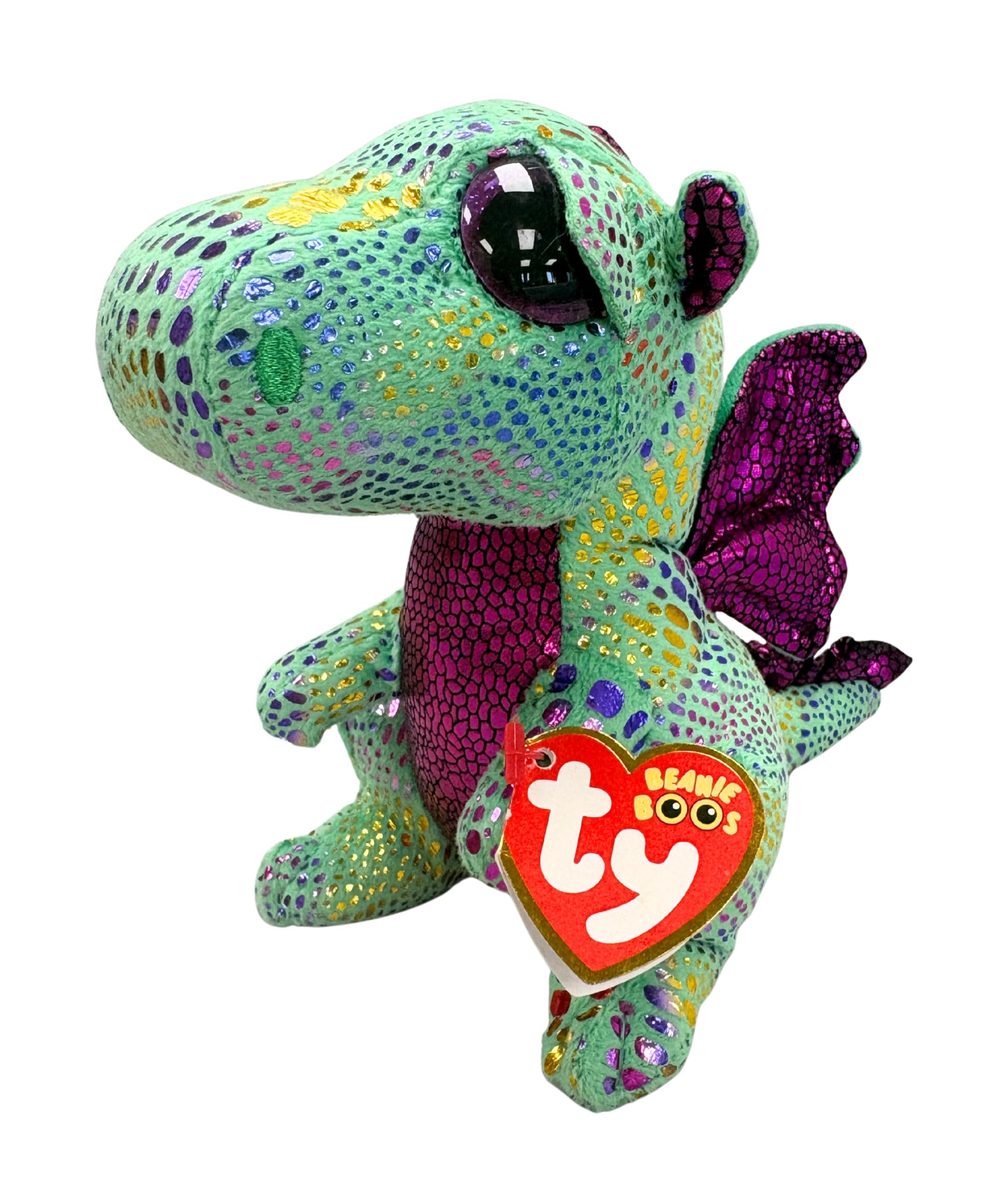 Ty Beanie Boos Cinder The Green Dragon Plush