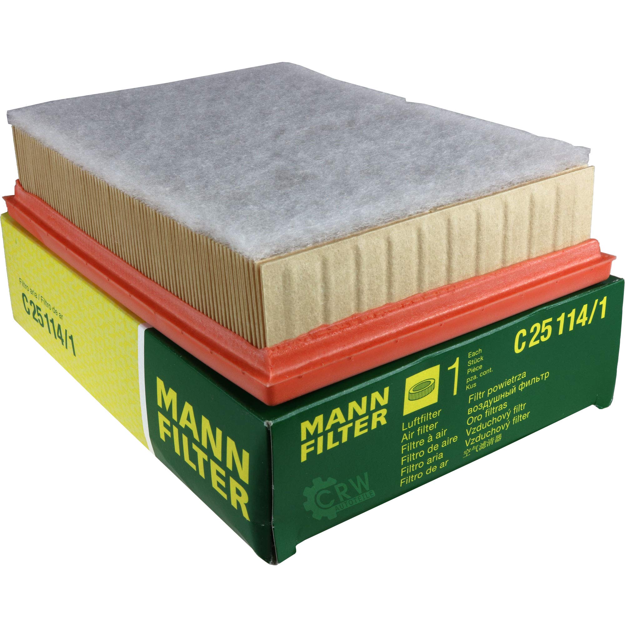 Paquete de inspección Kit de mantenimiento de filtros con filtro de aceite HU 925/4 x, filtro de aire C 25 114/1, filtro de combustible WK 516/1, filtro de habitáculo CU 2835, tornillo de