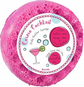 Bomb Cosmetics - Sponge Soap, Cosmo Cocktail Body Puffer Soap Sponge Cosmo Cocktail