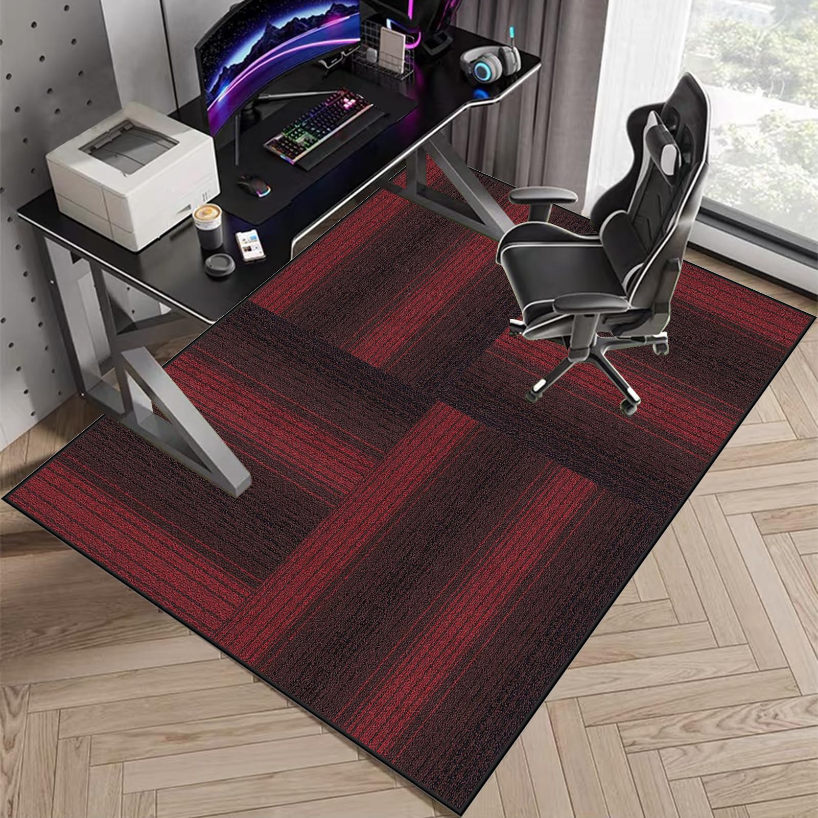 Tappetino per Scrivania per Pavimenti in Legno Tappeto per Sedia con Ruote Tappeto Sedia Gaming Protezione per Pavimento Multiuso Tappeto per Ufficio Salvapavimento Antiscivolo 110 x 170 cm