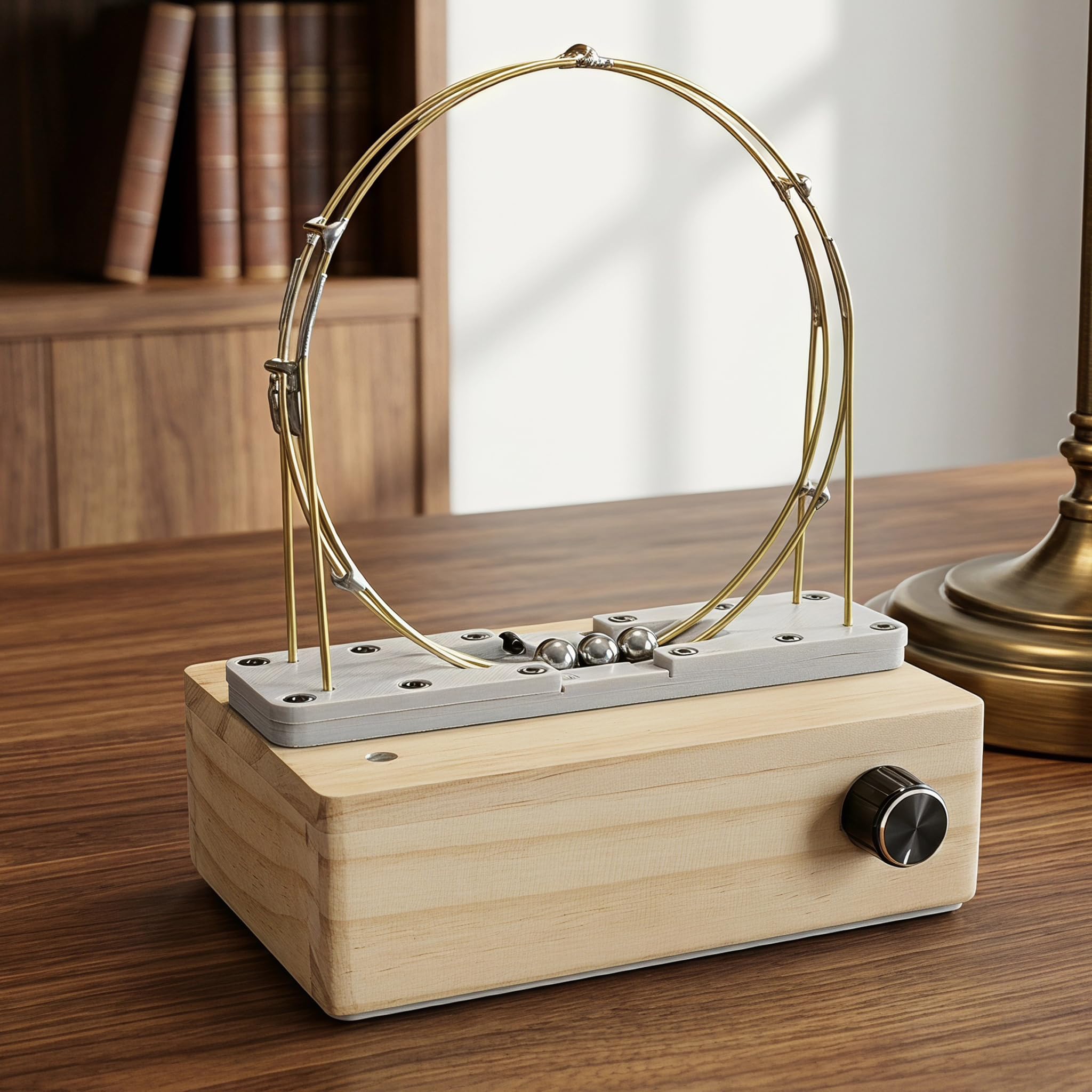 WHOOLEFUN Electromagnetic Cyclotron Experiment Device, Diy Perpetual Motion Machine Model, Iron Ball Circular Motion Coil Physics Teaching Model, Intelligent Control, For Classroom