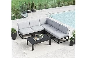LayinSun Aluminum Patio Sectional Set – Stylish Comfort in Your Outdoor Oasis