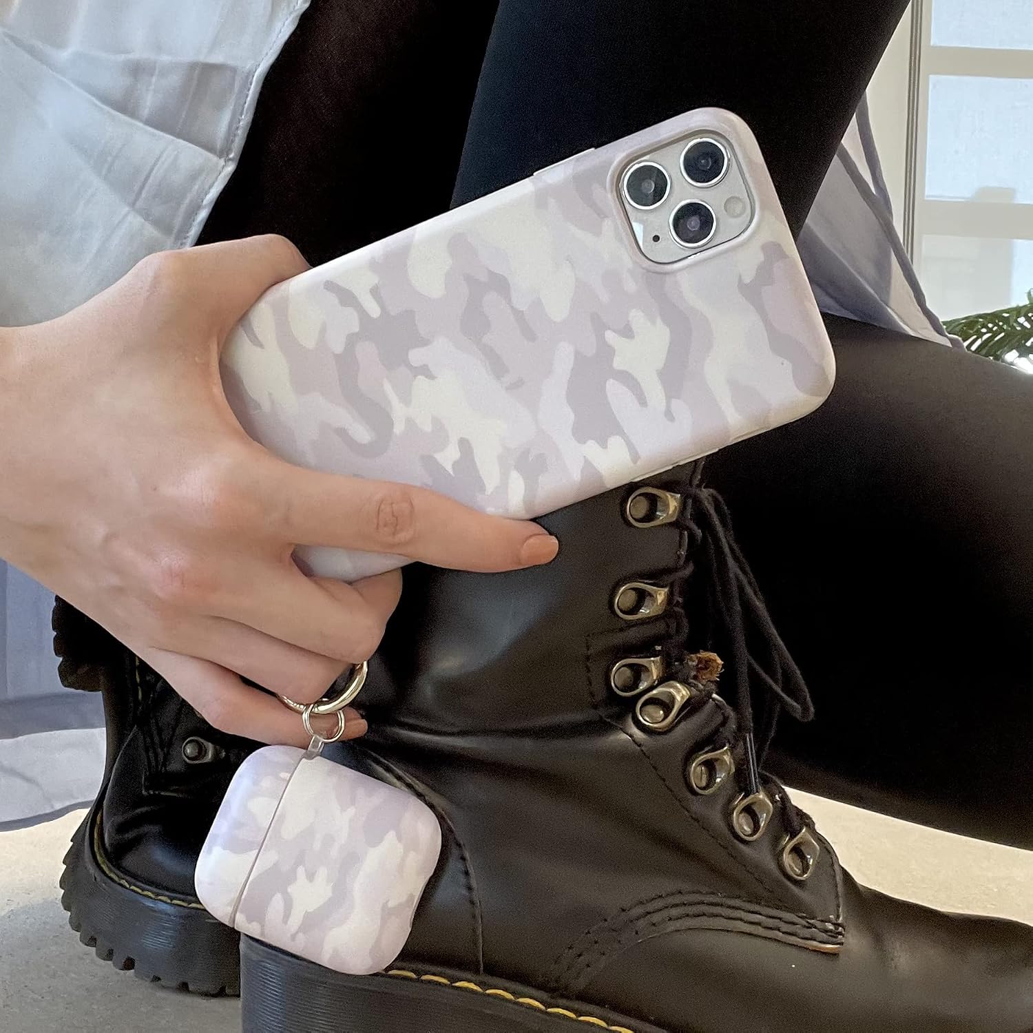 Velvet Caviar Compatible with iPhone 11 Pro Max Case Camo for Men & Women - Cool Protective Phone Cases (White Camouflage)