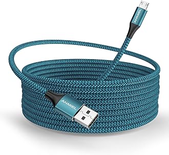 Micro USB Cable 3M Nylon Android Micro USB Charger Cable,Micro USB Fast Charging Cords Compatible with Samsung Galaxy S6,S5,J7 Edge Note 5 Durable Nylon Material (Green)…