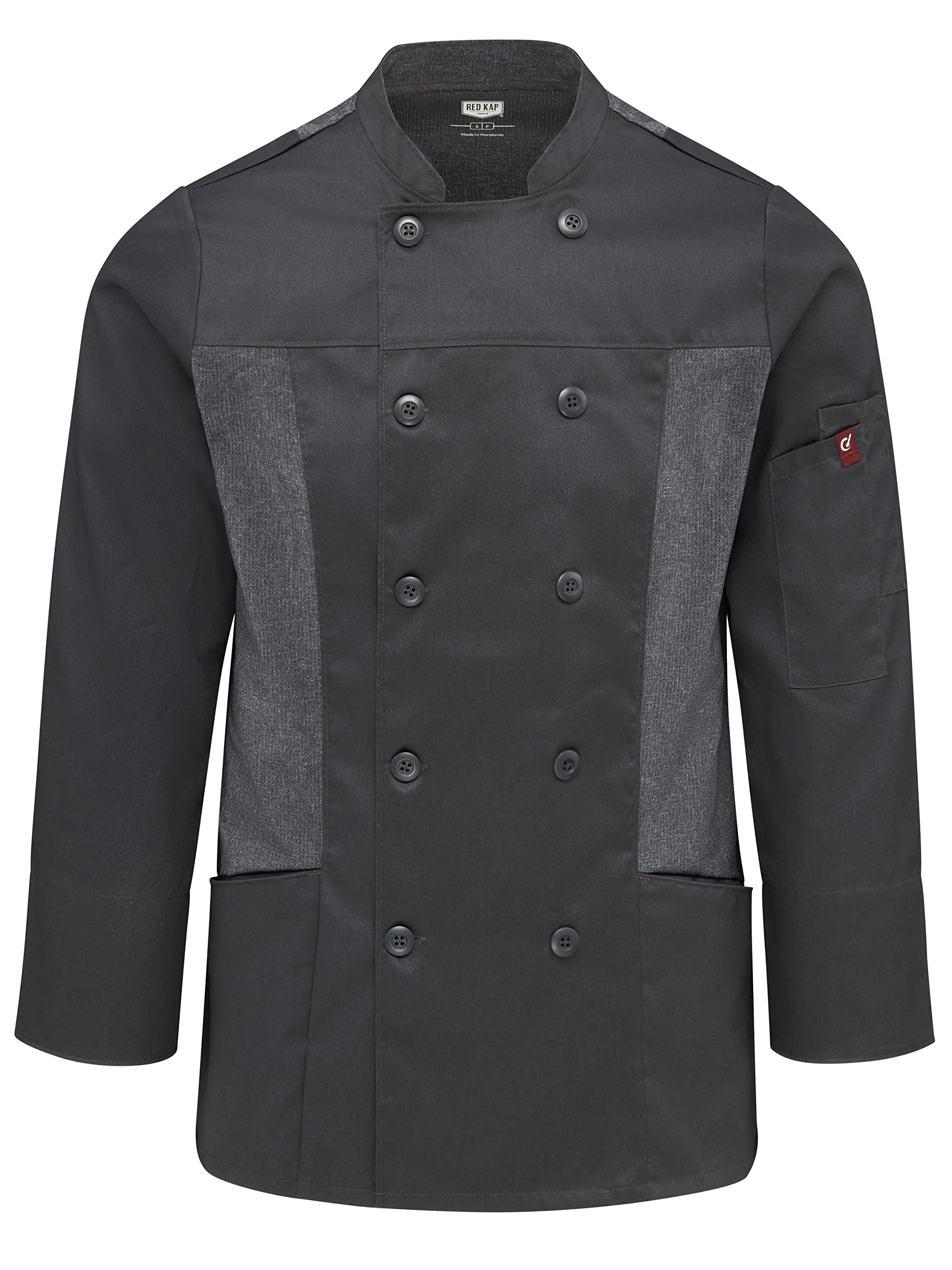 Red Kap Women's Deluxe Airflow Chef Coat, Charcoal, Medium