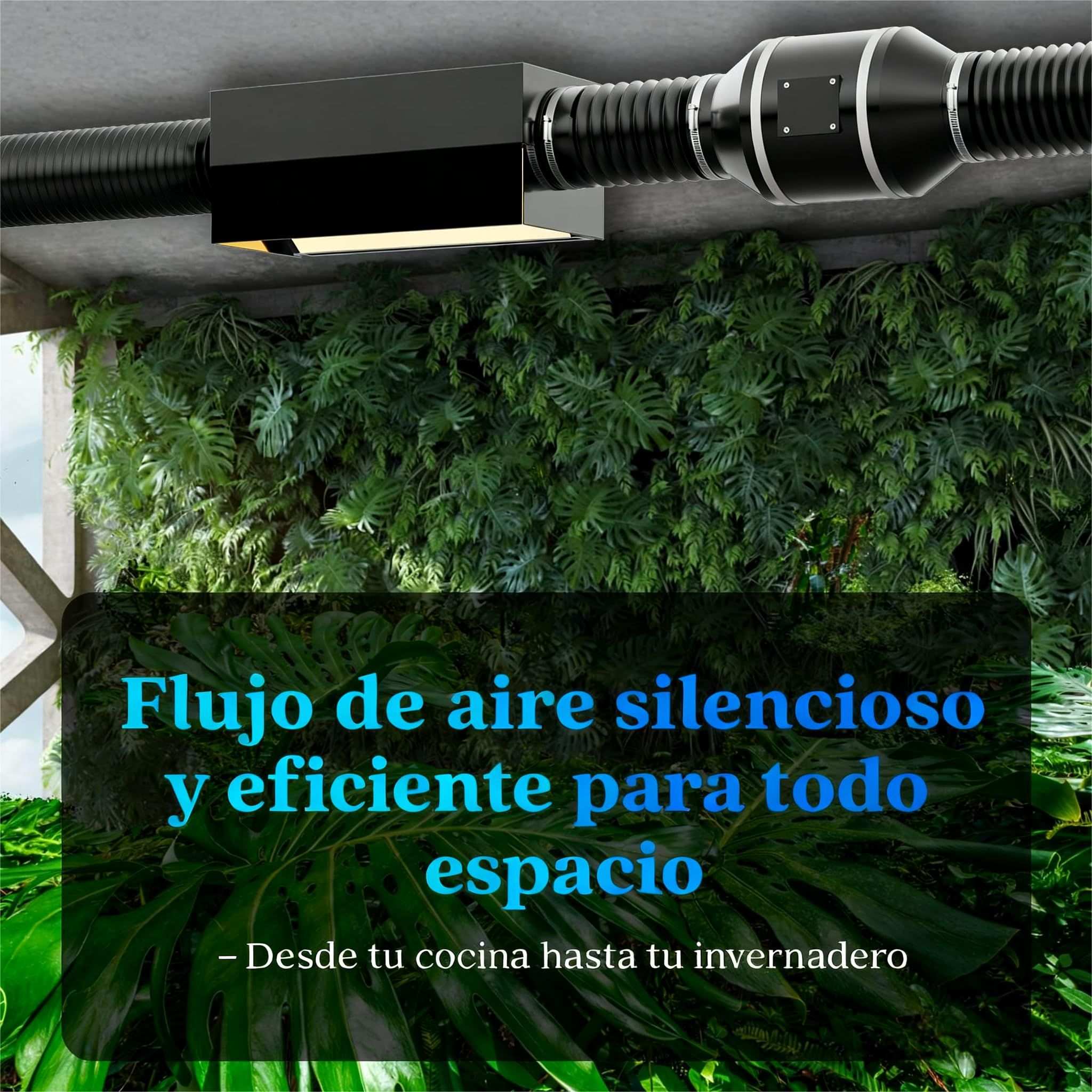 Tubo Ventilación 150mm 5m Negro, Tubo Flexible Aluminio 5 Capas, Silencioso y Resistente al Calor, con Abrazaderas, para Aire Acondicionado Portátil, Cocina, Extractor y Ventilación