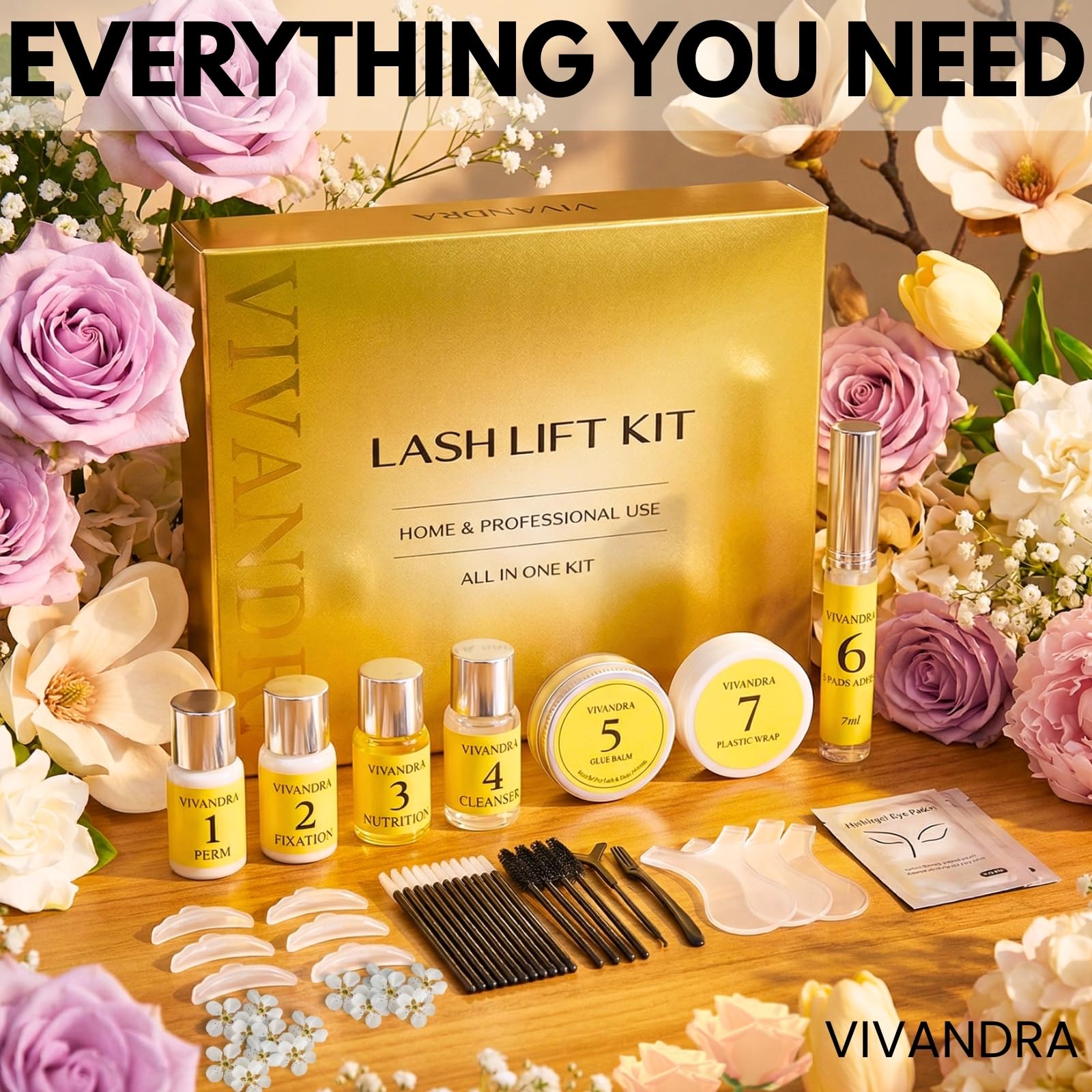 Wimpernlifting Set, Professionelles Lash Lifting Set für langanhaltenden Schwung, Salonqualität für Zuhause, Einfaches DIY Set für vollere, natürlich wirkende Wimpern - 4