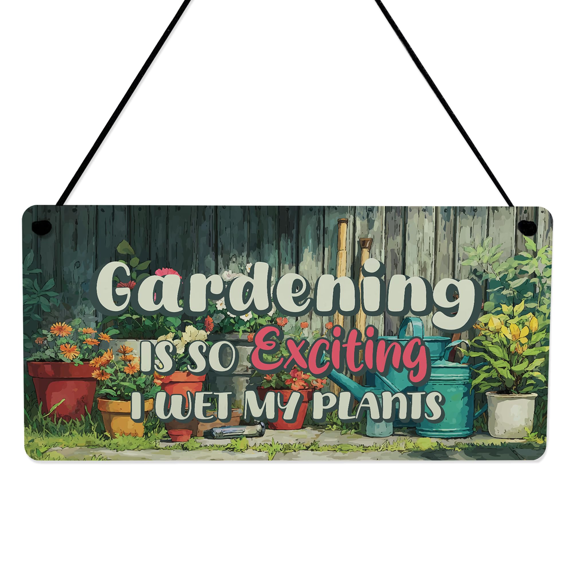 Red Ocean Novelty Garden Shed Plaque Outdoor Garden Sign Funny Garden Signs and Plaques Garden Sign For Outside Gifts For Women