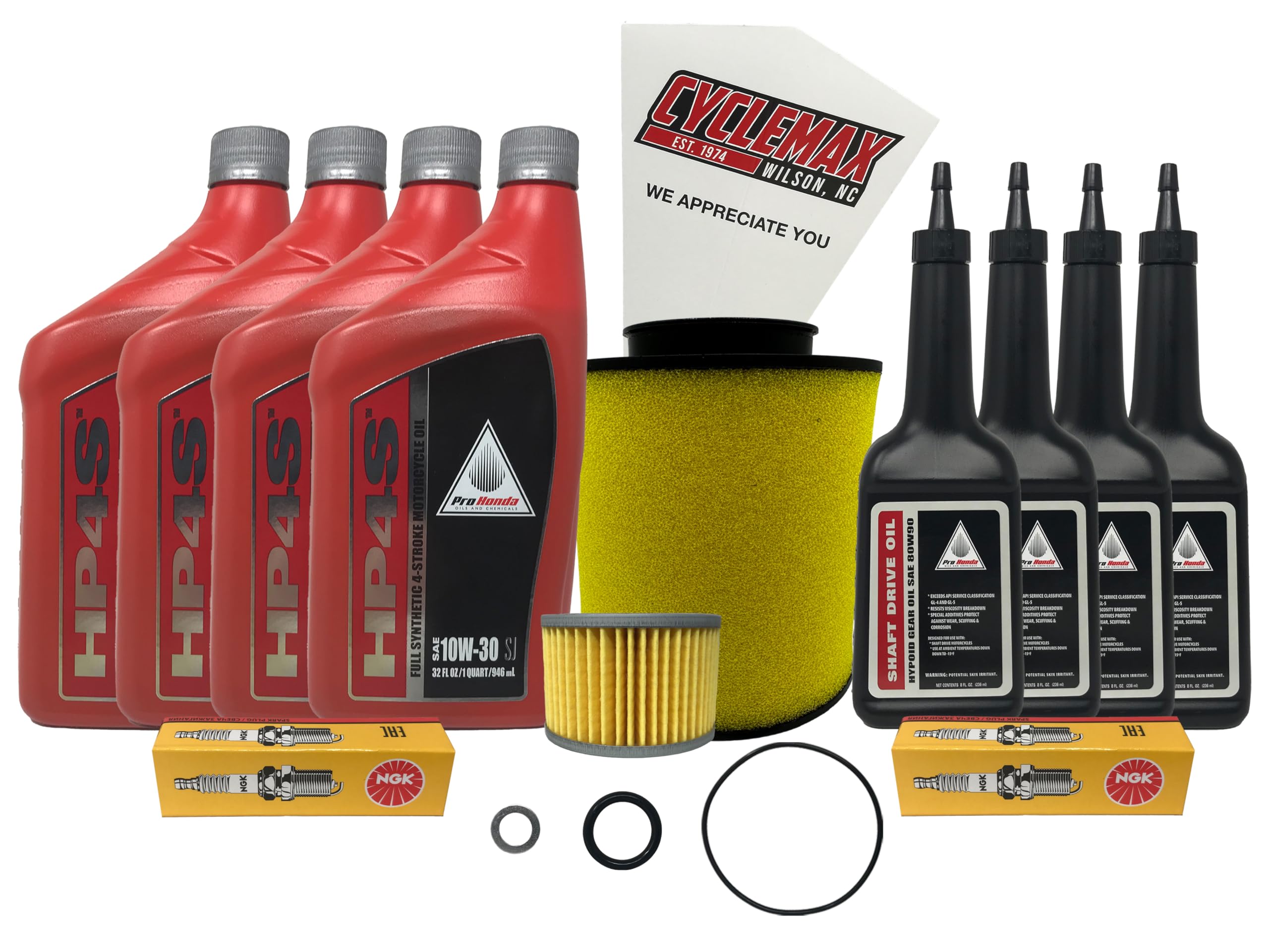Cyclemax Maintenance Kit compatible with 2014-2024 Honda Pioneer 700 with O-Rings and Spark Plugs