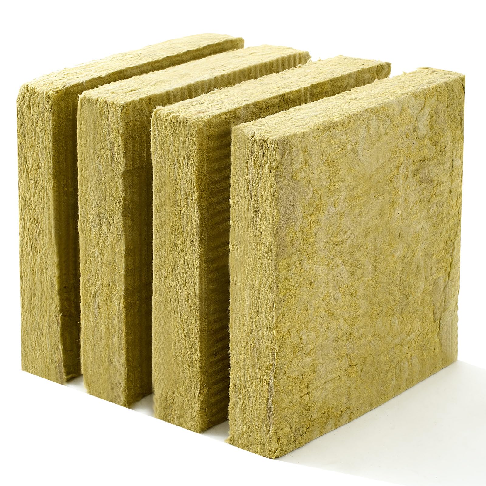 GlikCeil 4 Stück Mineralwolle Dämmplatte, 61 x 61 x 4,1 cm, akustisch