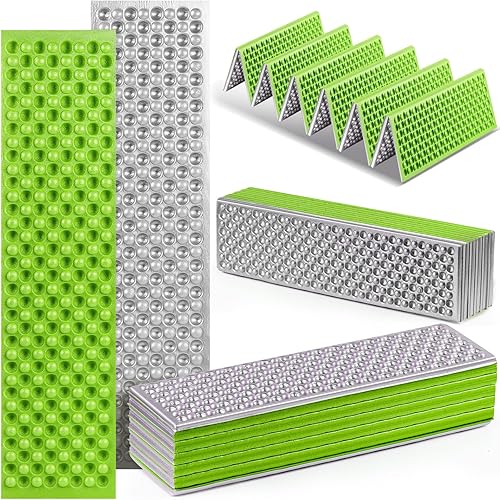 Almohadillas de espuma para dormir, colchón plegable de espuma de célula cerrada, impermeable para dormir al aire libre para mochileros ultraligeros