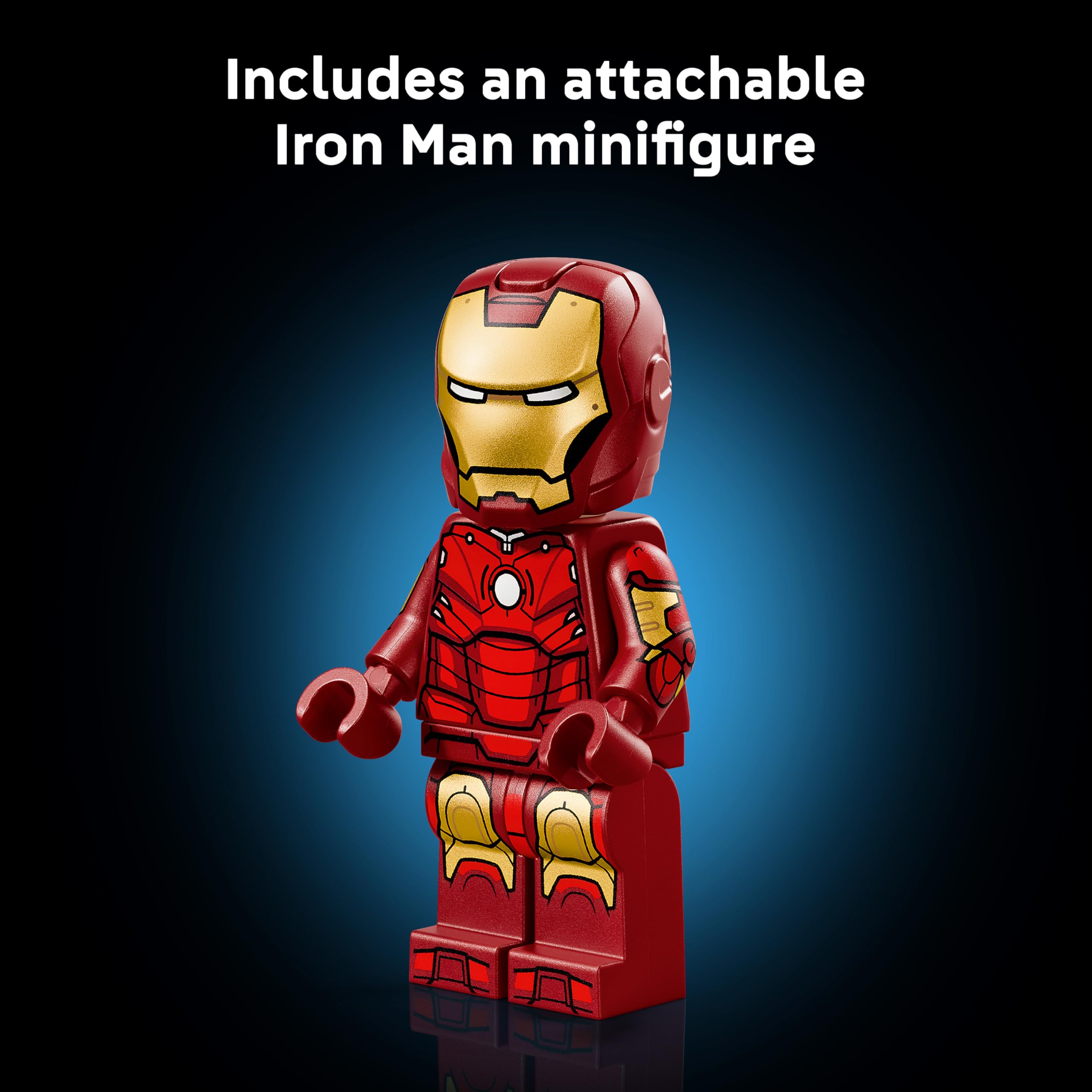 LEGO | Marvel Iron Man Mark 3 Collectors' Edition Figure - Avengers Display Model Kit for Adults - incl. a Minifigure & Arc Reactor - Collectible Gift for Fans - 76344 — view 4