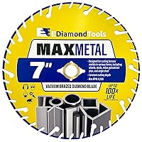 Vista 10 de Hoja de sierra de diamante segmentada de 7 pulgadas para hormigón, ladrillo, bloque y mampostería, altura de segmento de 10 mm, buje de 7/8 pulgadas