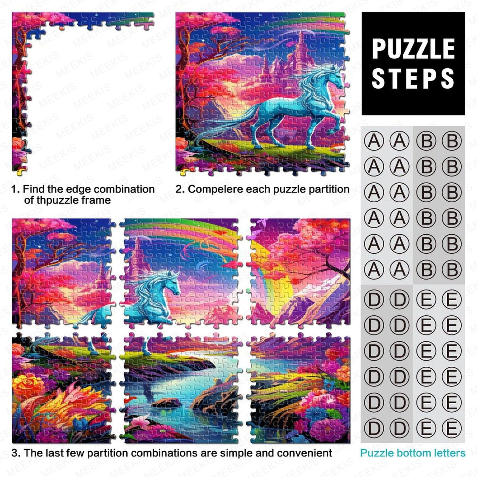 Puzzle, Sul Li Dorośli Zabawa Biała Śnieżka Puzzle Gra Edukacyjna Zabawka Gra Intelektualna Zabawka Antystresowa/Style/1000Pcs (75X50Cm)